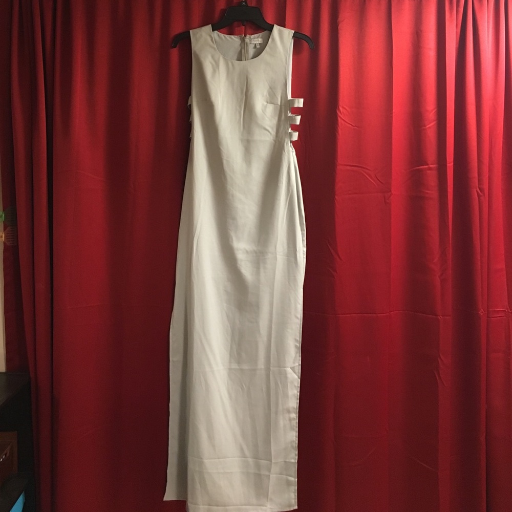 Gray sexy long dress